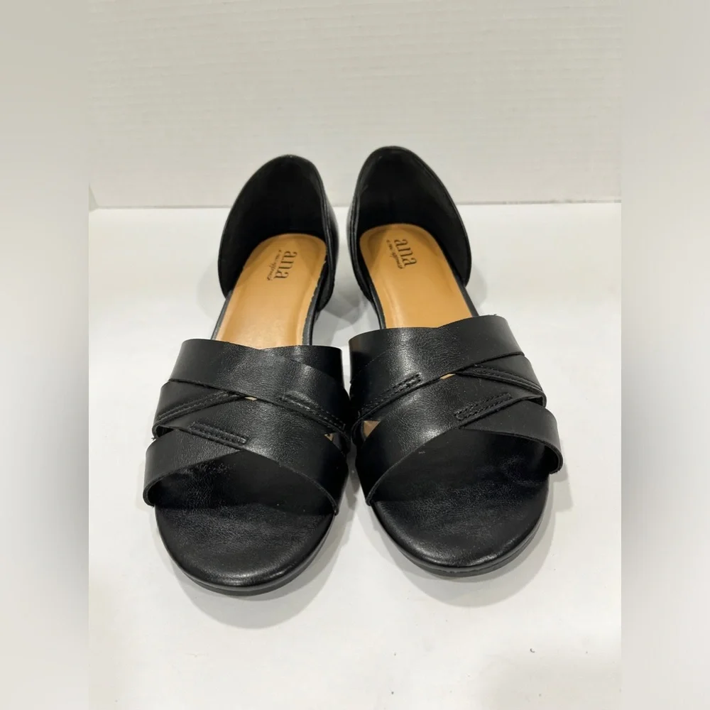 a.n.a Womens Patton Wedge Sandals. Size: 7.5 Color:‎ Black